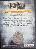 Harry Potter costume card with text and logo