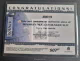 2011 Rittenhouse Archives James Bond Mission Logs Costume Relic Trading Card JBR19 Renards Nuclear Bunker Suit 479/800 Back