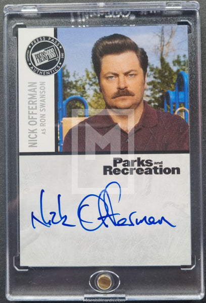 2013-Press-Pass--Parks-And-Recreation-Autograph-Trading-Card-NO-Nick-Offerman-Ron-Swanson-Front