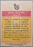 2013-Topps-75th-Anniversary-Autograph-Trading-Card-Rambo-Julia-Nickson-Back