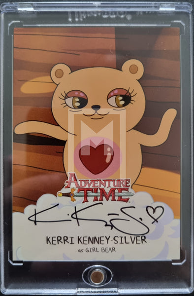 2014 Cryptozoic Adventure Time Autograph Trading Card A18 Kerri Kenney Silver Bear Front
