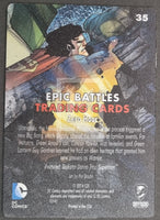 2014 Cryptozoic Entertainment DC Epic Battles Insert Trading Card Metal Parallel 35 Zero Hour Back