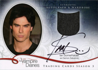 2014 Cryptozoic The Vampire Diaries Season 3 Trading Card Ian Somerhalder Autograph Wardrobe Card Sample