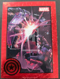 2014_Rittenhouse_archives_Marvel_Comics_Universe_2014_INsert_Trading_Card_Greatest_Battles_Captain_America_Red_Parallel_Expansion_Arnim_Zola_105_Front