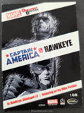 2014_Rittenhouse_archives_Marvel_Comics_Universe_2014_INsert_Trading_Card_Greatest_Battles_Captain_America_Red_Parallel_Expansion_Hawkeye_108_Back