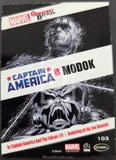 2014_Rittenhouse_archives_Marvel_Comics_Universe_2014_INsert_Trading_Card_Greatest_Battles_Captain_America_Red_Parallel_Expansion_Modok_103_Back
