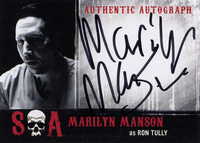 2015 Cryptozoic Sons of Anarchy SOA Season 6 & 7 Trading Card Autograph Sample Marilyn Manson