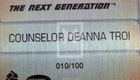 2015 Rittenhouse Archives Star Trek The Next Generation TNG Portfolio Prints Series 1 Insert Trading Card Silhouette Gallery Metal SG3 Counselor Deanna Troi 10/100 Number