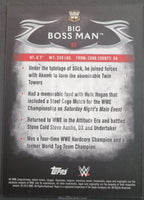 2015 Topps WWE Wrestling Undisputed Insert Trading Card Silver Base Parallel 92 Big Boss Man Back