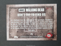 2016 Topps The Walking Dead TWD AMC Season 5  Insert Trading Card Sepia Parallel 26 6/10 Back