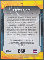 2017-Topps-Doctor-Who-Signature-Series-Autograph-Trading-Card-Green-Parallel-93-Colony-Sarff-Jami-Reid-Quarrell-Back