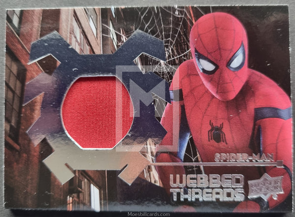 2017-Upper-Deck-Marvel-Spider-Man-Homecoming-Movie-Memorabilia-Trading-Card-WTS10-Webbed-Threads-Front