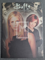 Promotional poster for 'Buffy the Vampire Slayer' featuring two characters.