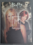 Promotional poster for 'Buffy the Vampire Slayer' featuring two characters.