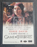 2017 Rittenhouse Archives Game of Thrones Season 6 Autograph Trading Card Full Bleed Essie Davis as Lady Crane Back