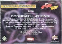 2018-Upper-Deck-Marvel-Ant-Man-Vs-Wasp-Movie-Memorabilia-Trading-Card-QM9-Quantum-Anomaly-Relic-Walton-Goggins-Sonny-Burch-Back