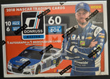 Donruss Racing 2018 NASCAR trading card box with driver and car illustration