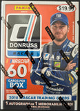 Donruss Racing NASCAR trading card packaging with a driver's image and branding.