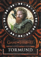 Card featuring Tormund from 'Game of Thrones' with decorative border