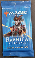 2019 Wizard of the Coast WOTC Magic The Gathering Ravnica Allegiance Trading Card Pack Art Set Front