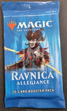 2019 Wizard of the Coast WOTC Magic The Gathering Ravnica Allegiance Trading Card Pack Art Set Front