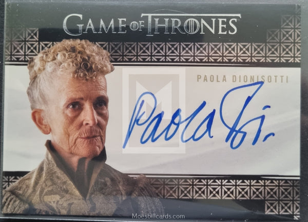 2020-Rittenhouse-Archives-Game-of-Thrones-GOT-The-Complete-Autograph-Trading-Card-Valyrian-Steel-Anya-Waynwood-as-Paola-Dionisotti-Front