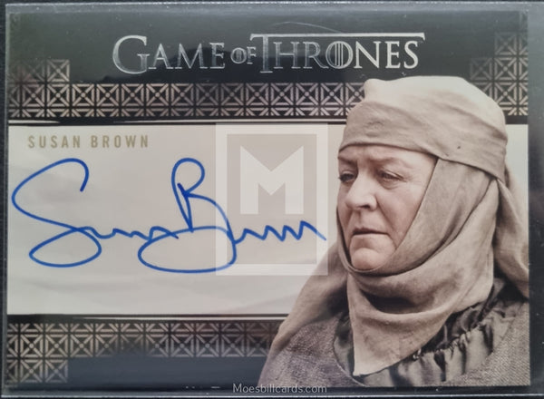 2020-Rittenhouse-Archives-Game-of-Thrones-GOT-The-Complete-Autograph-Trading-Card-Valyrian-Steel-Susan-Brown-as-Septa-Mordane-Front