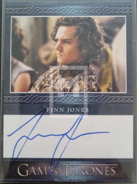 2020 Rittenhouse Archives Game of Thrones GOT The Complete Autograph Trading Card Blue Bordered Finn Jones as Loras Tyrell Front