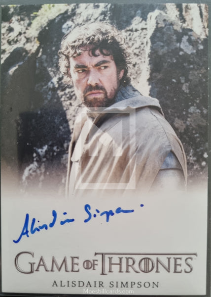 2020 Rittenhouse Archives Game of Thrones GOT The Complete Autograph Trading Card Full Bleed Alisdair Simpson as Ser Donnell Waynwood Front