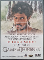 2020 Rittenhouse Archives Game of Thrones GOT The Complete Autograph Trading Card Full Bleed Chuku Modu as Aggo Back