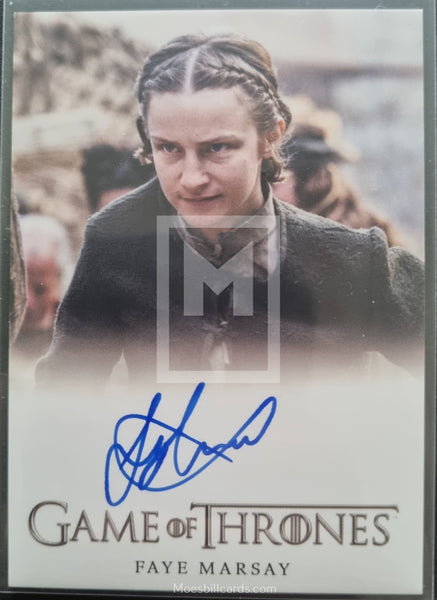 2020 Rittenhouse Archives Game of Thrones GOT The Complete Autograph Trading Card Full Bleed Faye Marsay as The Waif Front