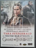 2020 Rittenhouse Archives Game of Thrones GOT The Complete Autograph Trading Card Full Bleed Tara Fitzgerald as Selyse Baratheon Back