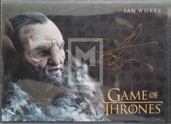 2020 Rittenhouse Archives Game of Thrones GOT The Complete Autograph Trading Card Gold Ian Whyte as Wun Wun Front