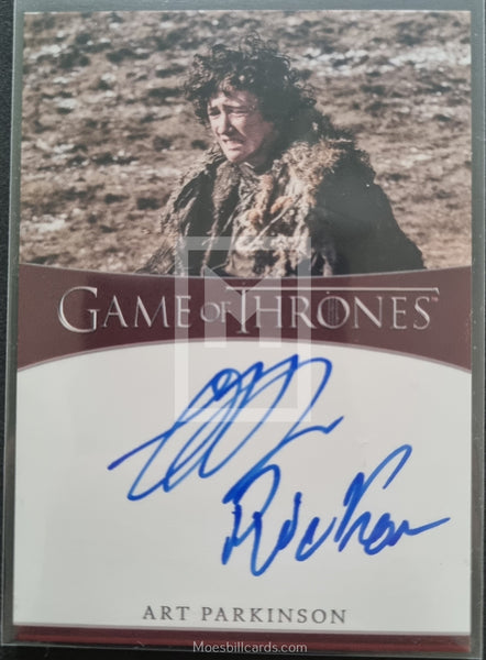 2020 Rittenhouse Archives Game of Thrones GOT The Complete Autograph Trading Card Inscription Art Parkinson as Rickon Stark Rickon Front