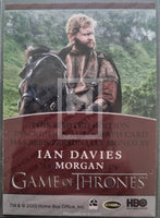 2020 Rittenhouse Archives Game of Thrones GOT The Complete Autograph Trading Card Inscription Ian Davies as Morgan Back