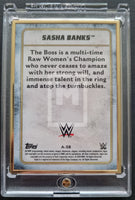 2020 Topps WWE Transcendent Sasha Banks Autograph Trading Card A-SB Back