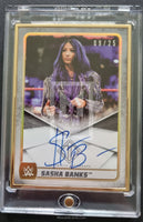 2020 Topps WWE Transcendent Sasha Banks Autograph Trading Card A-SB Front