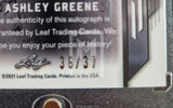 2021 Leaf Pop Century Autograph Trading Card BA-AG1 Ashley Greene 36/37 Number