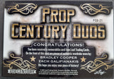   2021 Leaf Pop Century Memorabilia Trading Card Prop Century Duos The Hangover PCD-21 Bradley Cooper Zach Galifianakis 9/30 Back