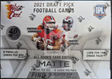 2021 Wild Card NFL All Rookie Edition Football Matte Blaster Trading Card Box - Factory Sealed - 4 Packs per box