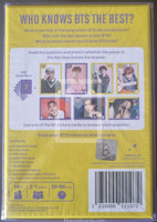 Back of a game box with BTS-themed questions and images