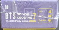 BTS 'Do You Know Me?' game box with purple and yellow design