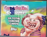 Garbage Pail Kids Chrome trading card pack with colorful design and character illustration.