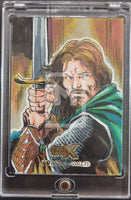 2022 CZX Middle-Earth Artist Sketch Trading Card Aragon by Carlos Rodrigo Front