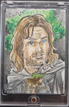 2022 CZX Middle-Earth Artist Sketch Trading Card Strider Aragon Vinicius Moura Front