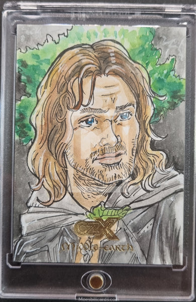 2022 CZX Middle-Earth Artist Sketch Trading Card Strider Aragon Vinicius Moura Front