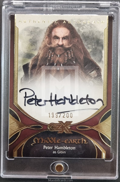 2022 CZX Middle-Earth Autograph Trading Card PH-G Peter Hambleton as Gloin Dwarf Front