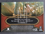 2022 Cryptozoic CZX Middle Earth Lord of the Rings Base Trading Card 21 Back