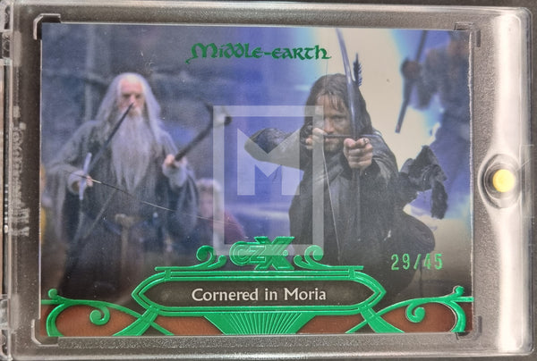   2022 Cryptozoic CZX Middle Earth Lord of the Rings Green Parallel Trading Card 27 29/45 Front