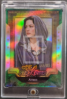   2022 Cryptozoic CZX Middle Earth Lord of the Rings Insert Trading Card CZX STR PWR Green Parallel S11 Arwen 33/85 Front